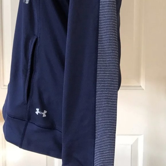Under Armour EVO ColdGear 1/2 Zip Striped Lightweight Loose Fit Running Hoodie S - Picture 5 of 6